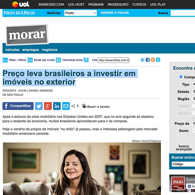 Preço leva brasileiros a investir no exterior